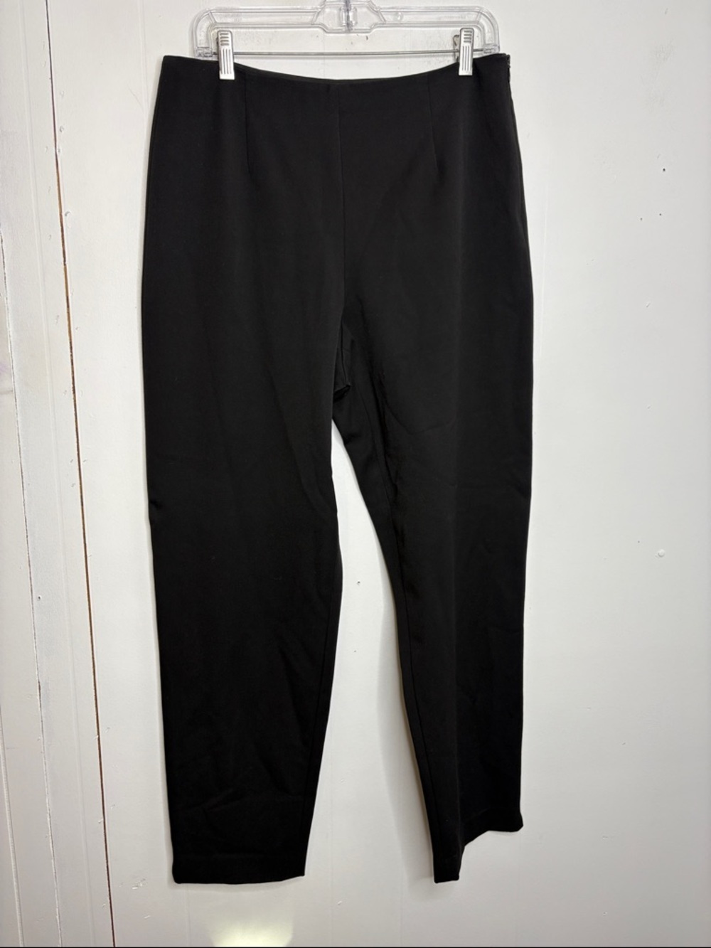 Talbots Pants Womens 12 Straight Leg Ankle High Rise Side Zip career stretch